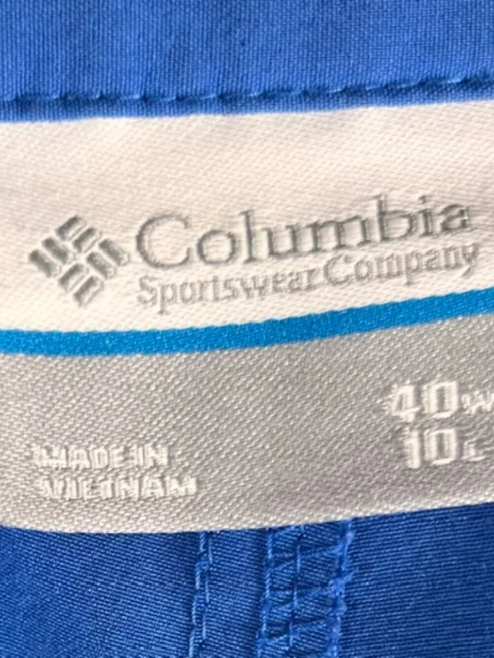 Columbia PFG Omni-Shield Fishing Shorts Mens Sz 40x10 Blue Performance Stretch
